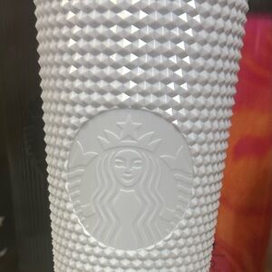 Brand New !!!Starbucks White Geometric Tumbler